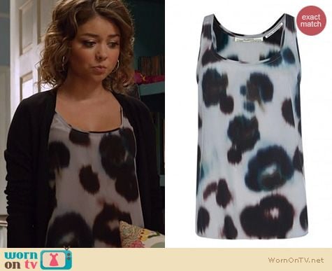 Modern Family Fashion: All Saints Teal Echo Tank worn by Sarah Hyland