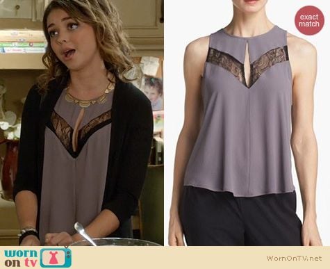 Modern Family Fashion: ASTR Lace Inset Top worn by Sarah Hyland