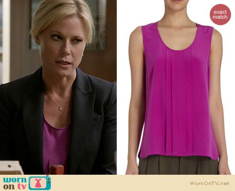 Modern Family Fashion: Barney's pink pleated front tank worn by Julie Bowen