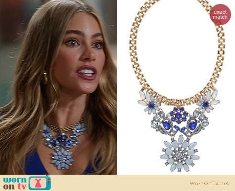 Modern Family Fashion: J. Crew Lulu Frost 100 Years necklace worn by Sofia Vergara