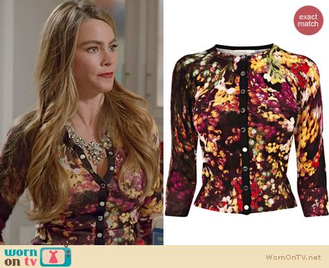 Modern Family Fashion: Karen Millen Blossom Cardigan worn by Sofia Vergara