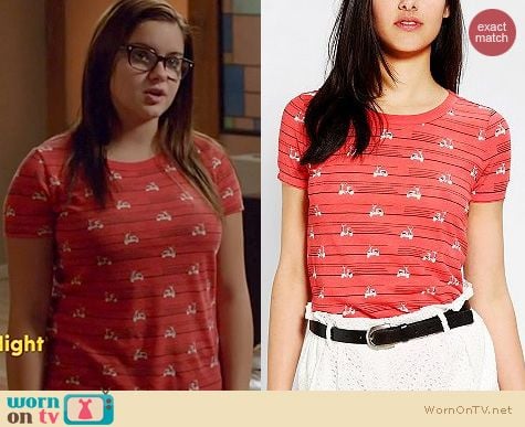 Modern Family Fashion: Urban Outfitters BDG Graphic Print Tee worn by Ariel Winter