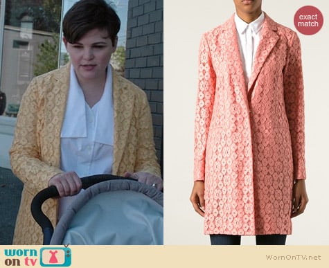 Moschino Cheap & Chic  Floral Lace Coat worn by Ginnifer Goodwin on OUAT