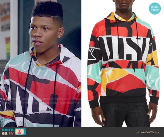 Moschino Large Logo Print Hoodie worn by Hakeem Lyon (Bryshere Y. Gray) on Empire