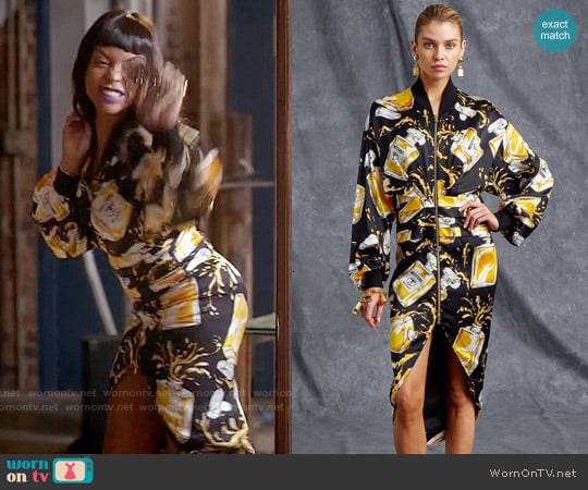 Moschino Resort 2016 Printed Dress worn by Cookie Lyon (Taraji P. Henson) on Empire