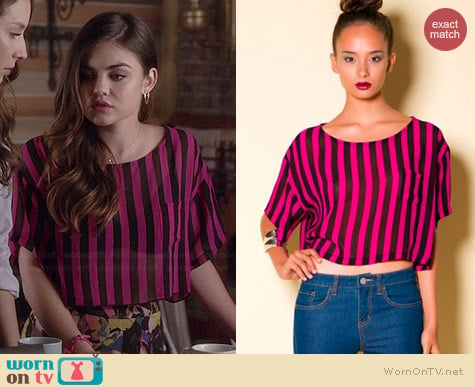 Motel Tilly Crop Top worn by Lucy Hale on PLL