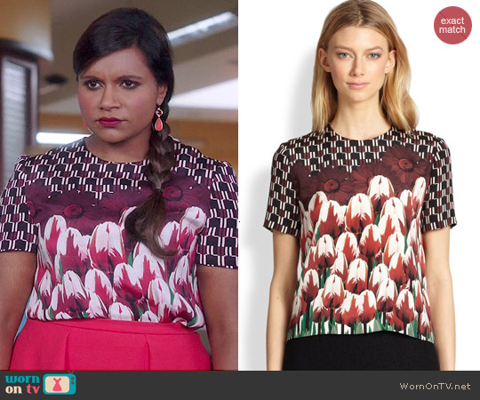 Mother of Pearl Juno Top worn by Mindy Kaling on The Mindy Project