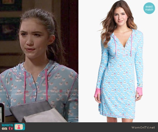 Munki Munki Hooded Henley Sleepshirt worn by Riley Matthews (Rowan Blanchard) on Girl Meets World