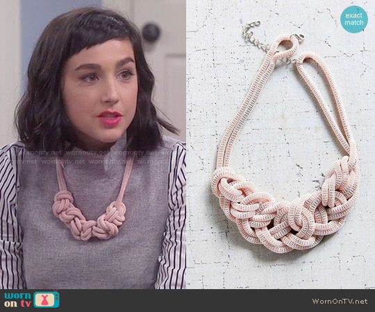 Museum Walls Knotted Necklace worn by Mandy Baxter ( Molly Ephraim) on Last Man Standing