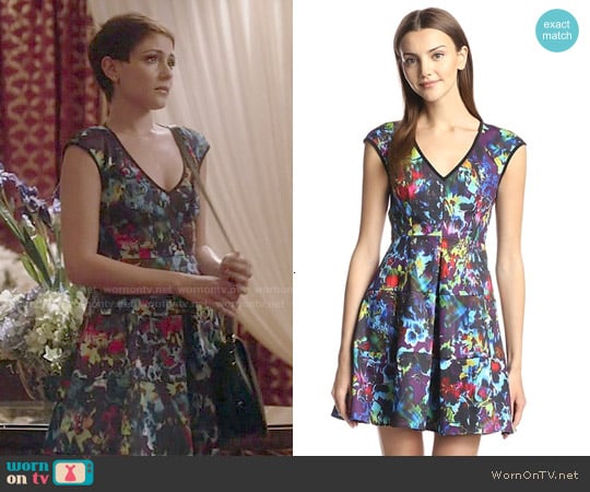 Nanette Lepore Painterly Dress worn by April Carver (Italia Ricci) on Chasing Life