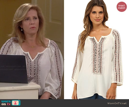 Nanette Lepore Vagabond Top worn by Nancy Travis on Last Man Standing