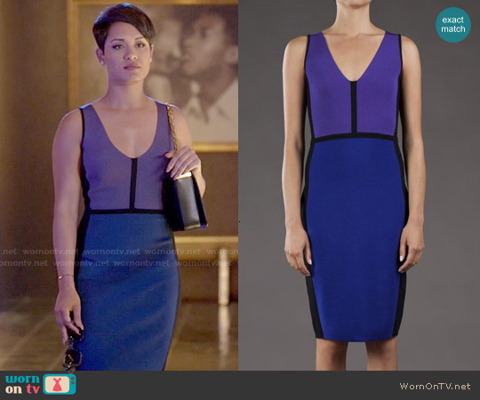 Narciso Rodriguez Color Block Dress worn by Anika Calhoun (Grace Gealey) on Empire