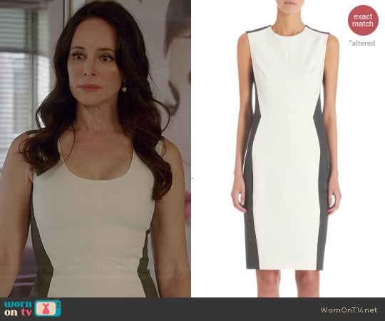 Narciso Rodriguez Sleeveless Contrast Sides Shift Dress worn by Madeleine Stowe on Revenge