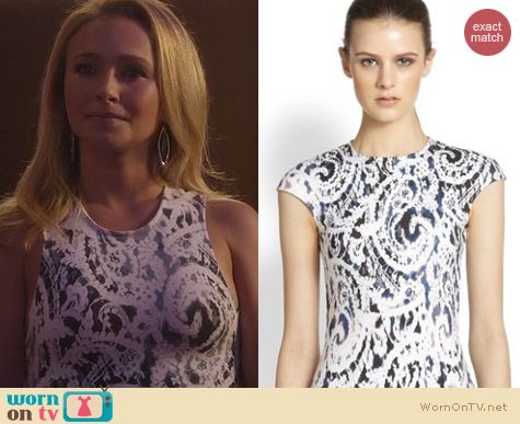 Nashville Fashion: Alexander McQueen Spray Lace Print Dress worn by Hayden Panettiere