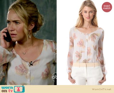 Nashville fashion: Cacharel floral blouse worn by Hayden Panettiere