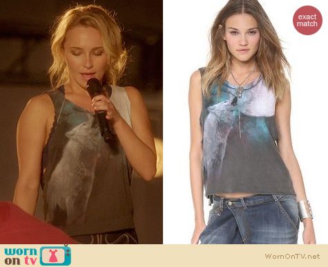 Nashville Fashion: Chaser Howl at the Moon tank worn by Hayden Panettiere