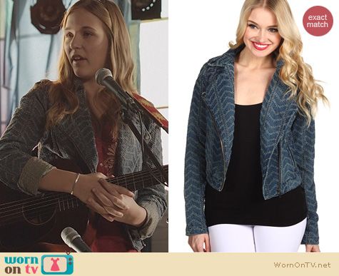 Nashville Fashion: Free People Punched Denim Jacket worn by Lennon Stella