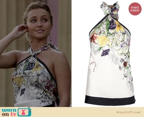 Nashville Fashion: Gucci Floral neck tie top worn by Hayden Panettiere