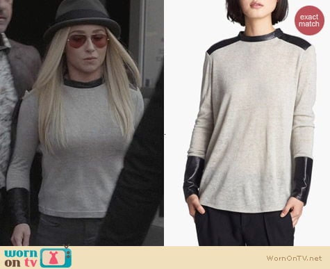 Fashion of Nashville: Helmut Lang Leather Trim Top worn by Hayden Panettiere