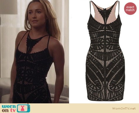 Nashville Fashion: Herve Leger Appliqued Bandage dress worn by Hayden Panettiere