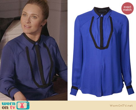 Fashion of Nashville: L.A.M.B. Classic Sheer collared Shirt worn by Hayden Panettiere