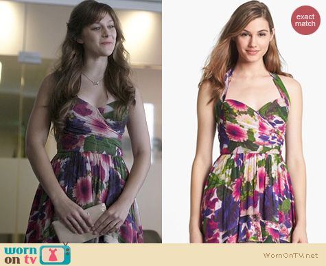 Nashville Fashion: Nicole Miller Floral Fit & Flare Dress worn by Aubrey Peeples