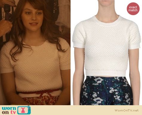 Nashville Fashion: Opening Ceremony Beaded Cropped Sweater worn by Aubrey Peeples