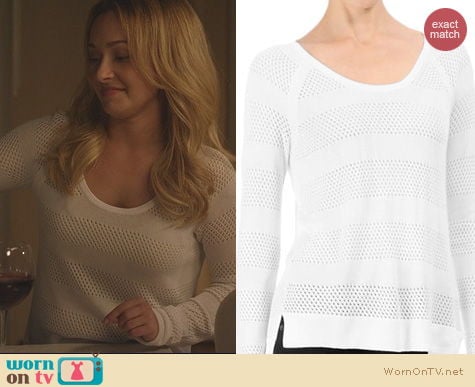 Nashville Fashion: Rag & Bone Genevieve sweater in white worn by Hayden Panettiere