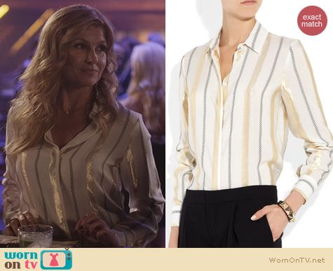 Nashville Fashion: Stella McCartney Metallic Striped Shirt worn by Connie Britton