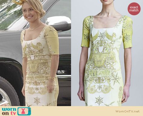 Nashville Fashion: Versace Pegasus Print Dress worn by Hayden Panettiere