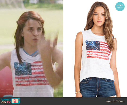 Nation Ltd Camden Tank in White Flag worn by Jo (Alanna Ubach) on Girlfriends Guide to Divorce