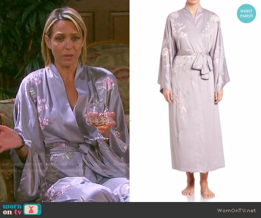 Natori Floral Emboidered Robe worn by Nicole Walker (Arianne Zucker) on Days of our Lives