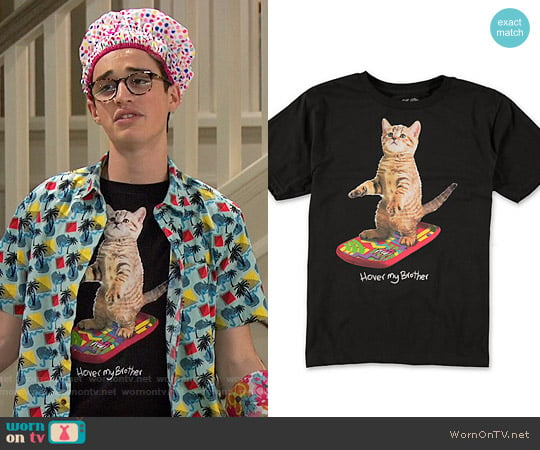 Neff Boys Hover Kitty T-Shirt worn by Joey Rooney (Joey Bragg) on Liv and Maddie