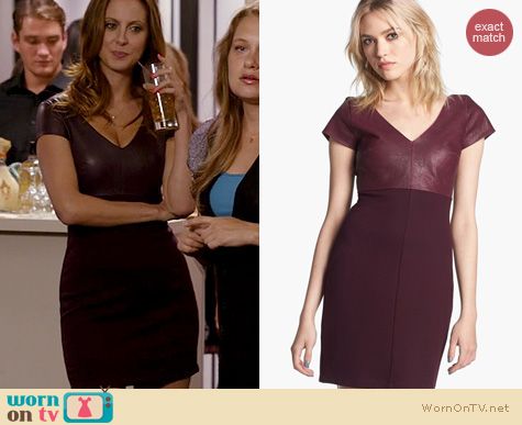 New Girl Fashion: Bailey 44 Dante dress in port worn by Eva Amurri Martino