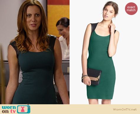 New Girl Fashion: Bailey 44 Leather Yoke Sheath Dress worn by Eva Amurri Martino