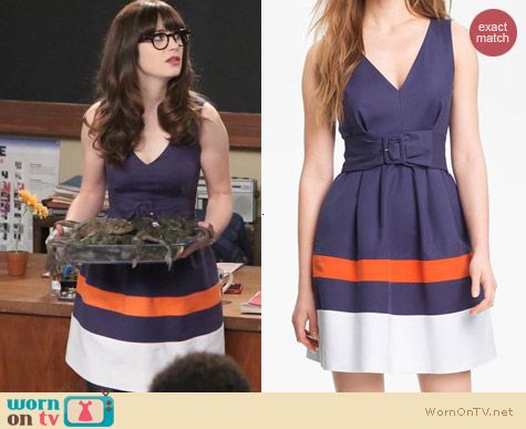 Fashion of New Girl: Kate Spade Sawyer Dress worn by Zooey Deschanel