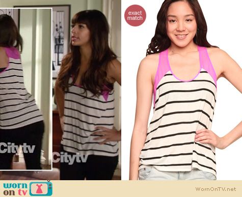 New Girl Fashion: Mason multi stripe tank worn by Hannah Simone