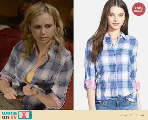 Nexx Double Faced Plaid Shirt worn by Fiona Gubelmann on Wilfred