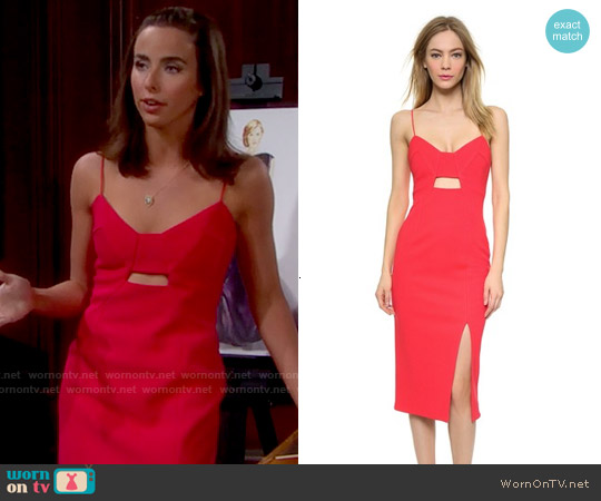 Nicholas Bonded Crepe Diagonal Dress worn by Ivy Forrester (Ashleigh Brewer) on The Bold and the Beautiful