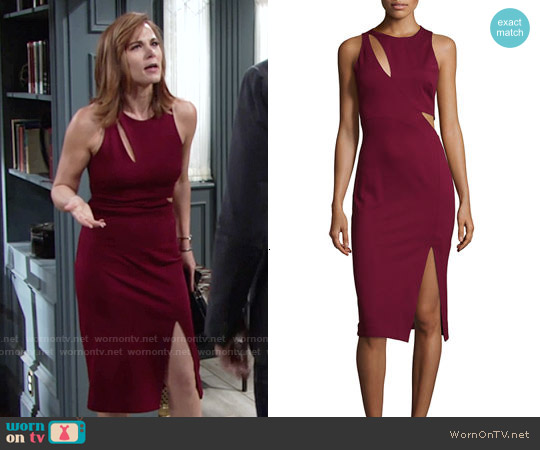 Nicholas Sleeveless Ponte Curve Splice Dress worn by Phyllis Newman (Gina Tognoni) on The Young and the Restless