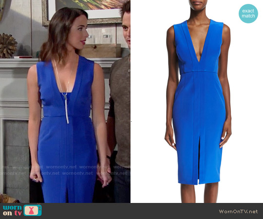 Nicholas Sleeveless V-Neck Sheath Dress worn by Ivy Forrester (Ashleigh Brewer) on The Bold and the Beautiful