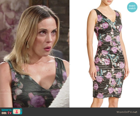 Nicole Miller Flower Strokes Dress worn by Sage Warner (Kelly Sullivan) on The Young and the Restless