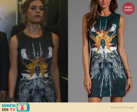 Fashion of Nikita: Clover Canyon Wings Print Dress worn by Lyndsy Fonseca