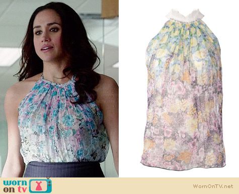 Nina Ricci Floral Blouse worn by Meghan Markle on Suits