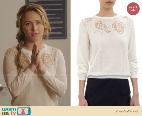 Nina Ricci Floral Devore Pullover worn by Hayden Panettiere on Nashville