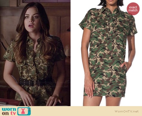 NLST Camouflage Shirtdress worn by Lucy Hale on PLL