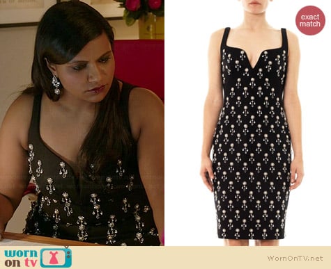 No. 21 Pearl and Crystal Embellished Dress worn by Mindy Kaling on The Mindy Project