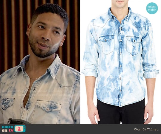 NSF Bleach Washed Western Shirt worn by Jamal Lyon (Jussie Smollett) on Empire