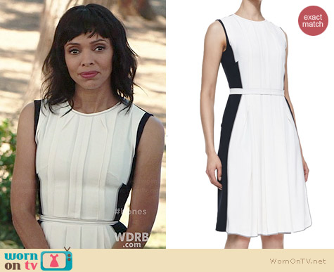 O'2nd Colorblock Pleated Sleeveless Dress worn by Tamara Taylor on Bones