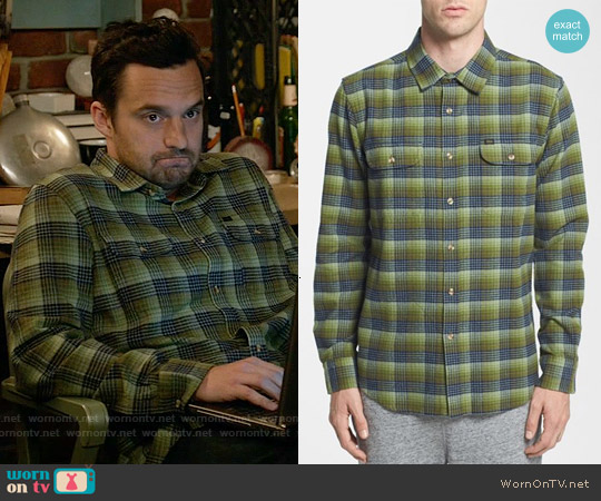 Obey Collins Plaid Flannel Shirt worn by Nick Miller (Jake Johnson) on New Girl